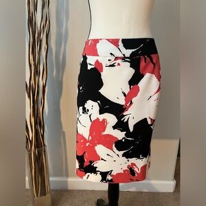 Nine West Floral Print Skirt